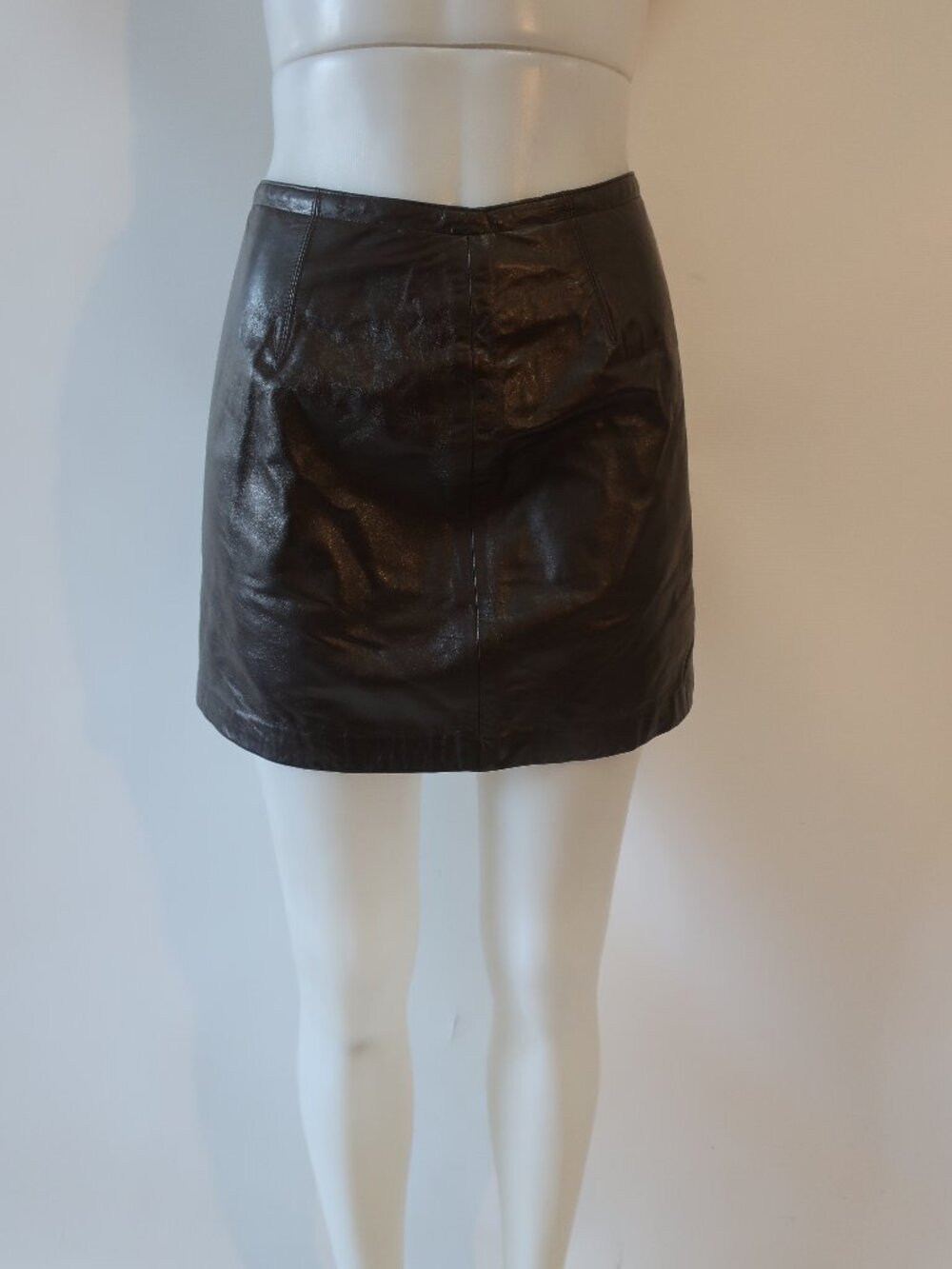 Womens Susan Lazar Brown Leather Skirt 6
